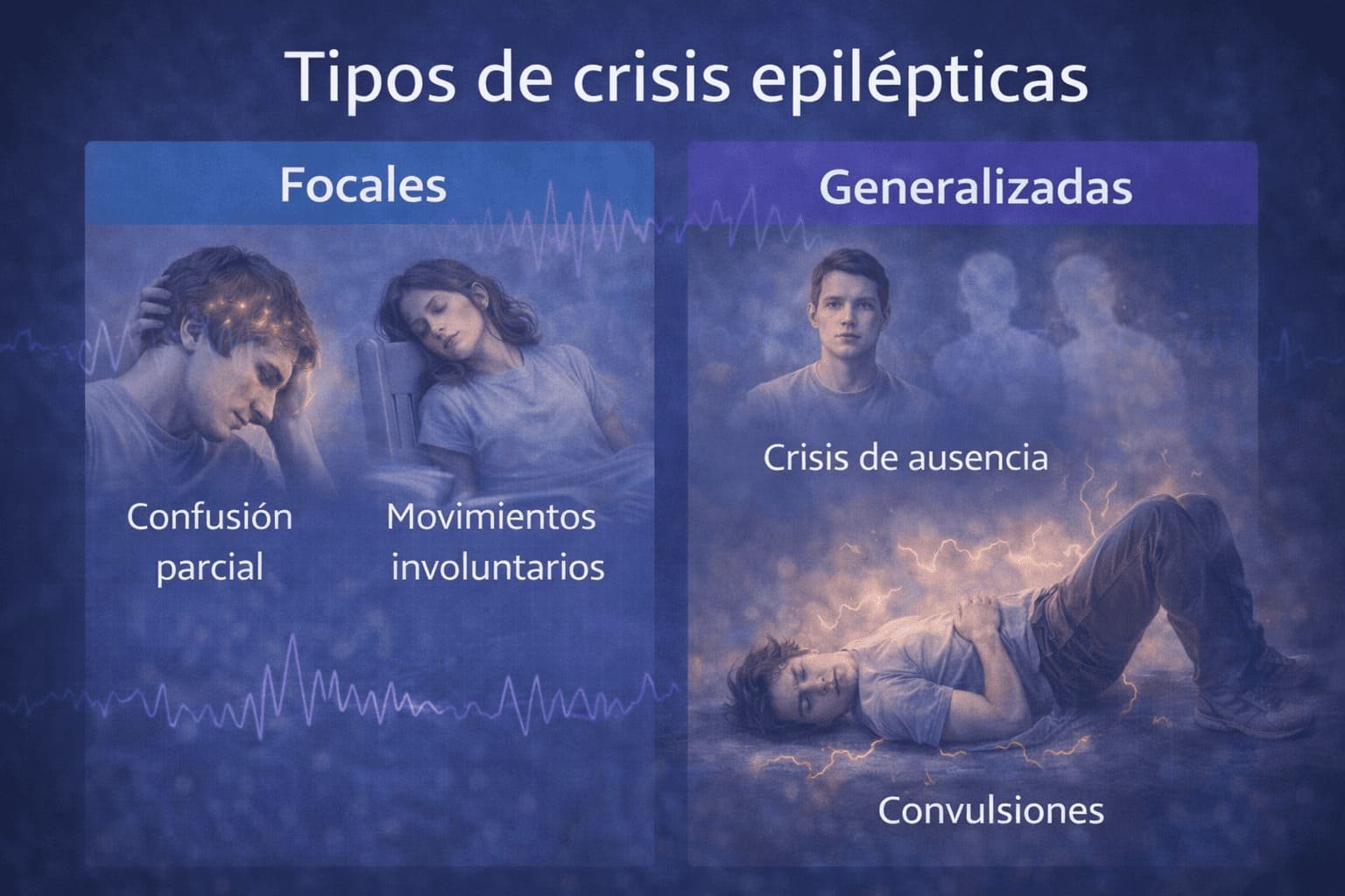 Tipos de crisis epilépticas focales y generalizadas